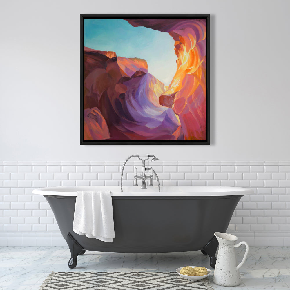 Antelope Canyon Blue Landscapes Framed Canvas | Home Decor