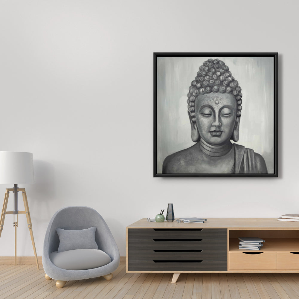 Spiritual Buddha Framed Canvas | Asian Art for Man Bedroom Decor
