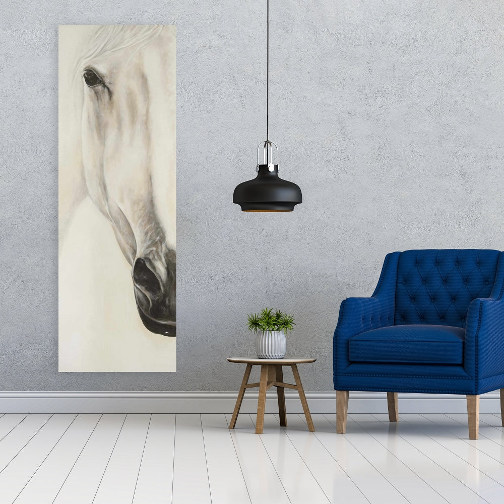 Peaceful Horse Canvas | Minimalist Bedroom Decor | Farm Animal