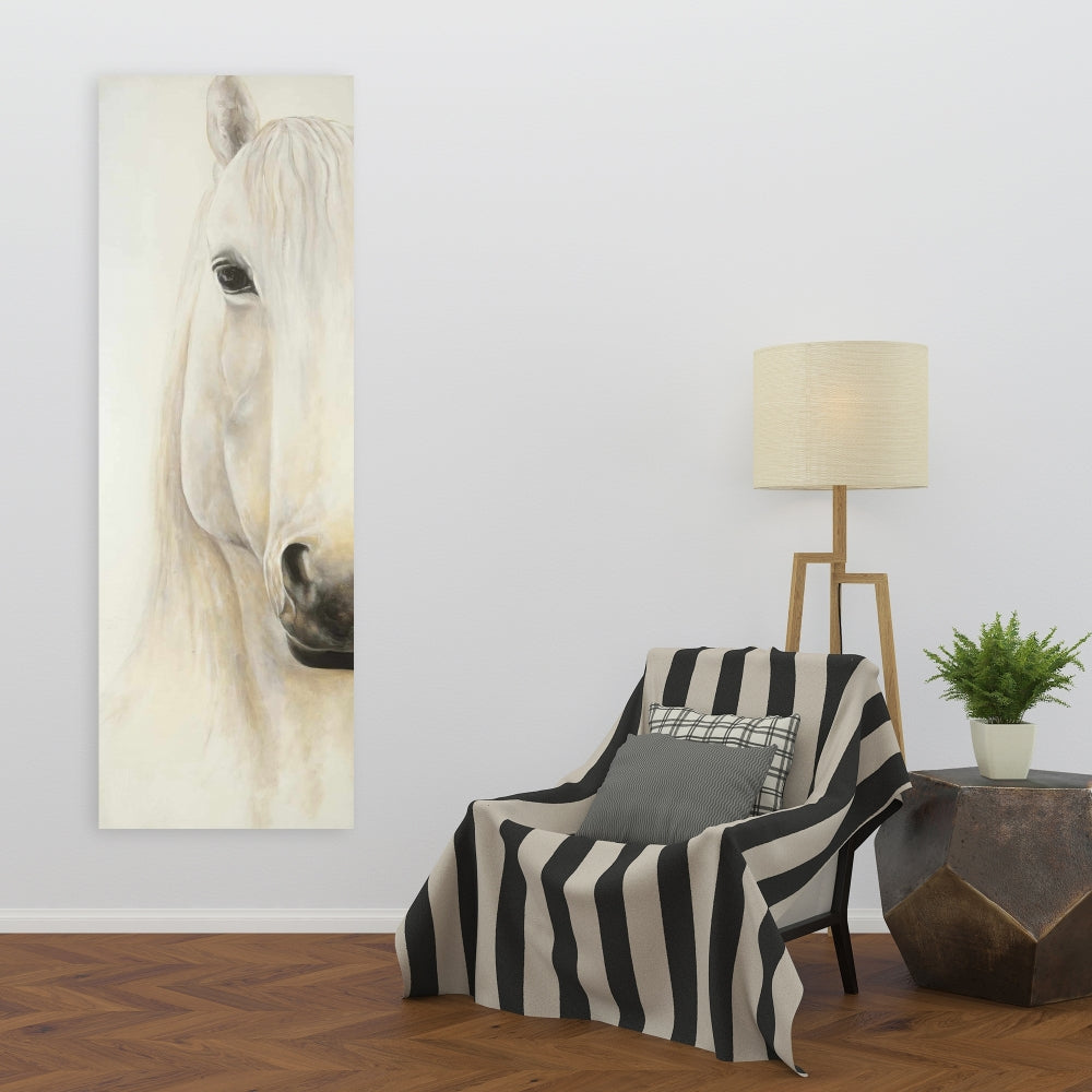 Minimalist Horse Canvas | Smiling Horse Wall Art Decor