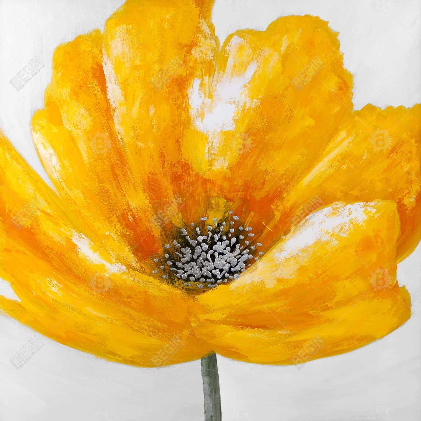 Beautiful Yellow Flower Canvas | Botanical Home Decor Art