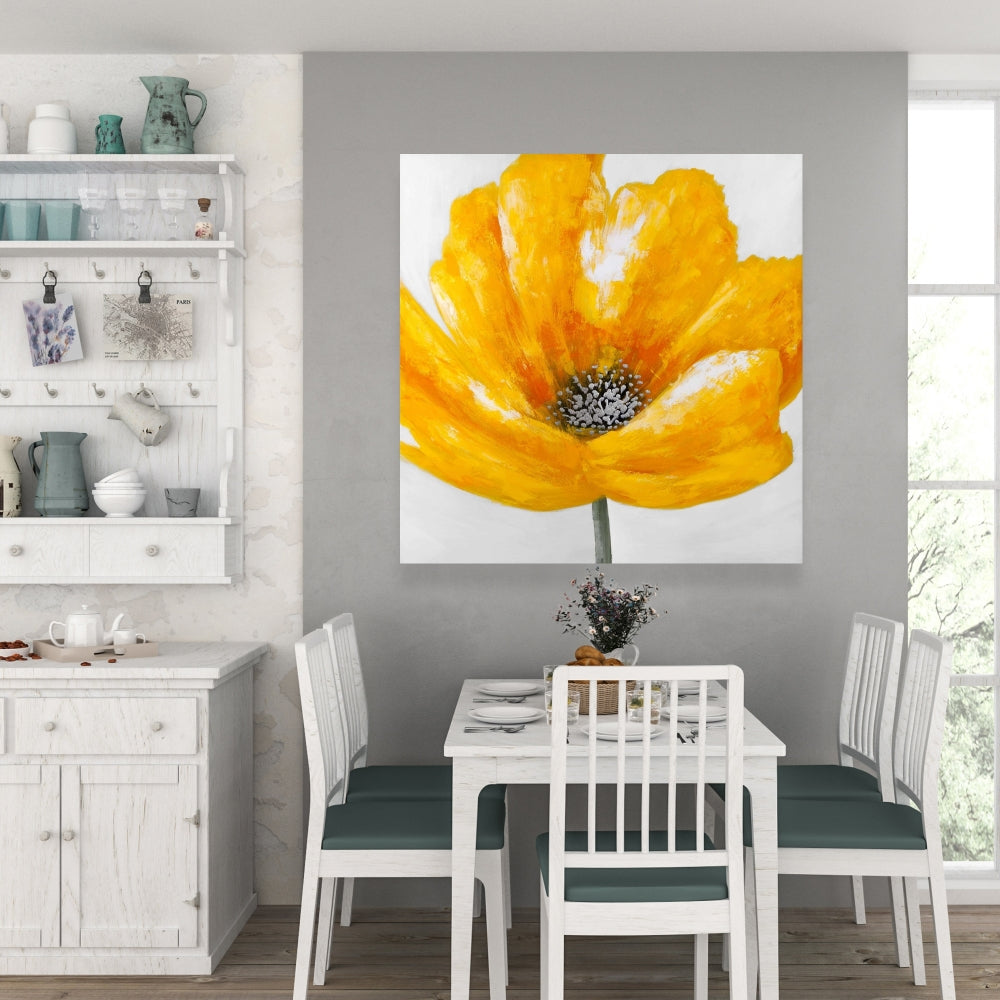 Beautiful Yellow Flower Canvas | Botanical Home Decor