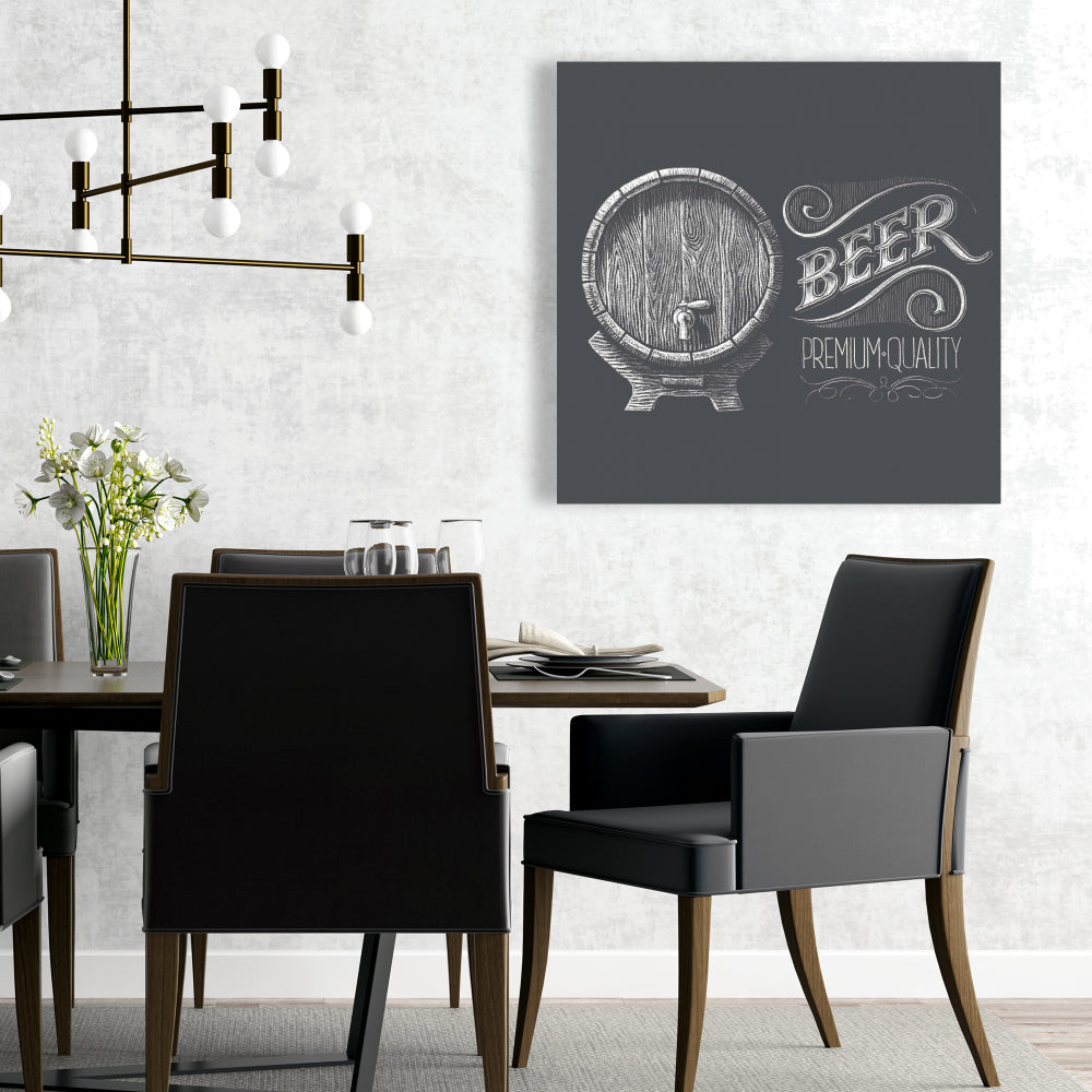 Rustic Old Beer Sign Canvas | Unique Home Decor Wall Art
