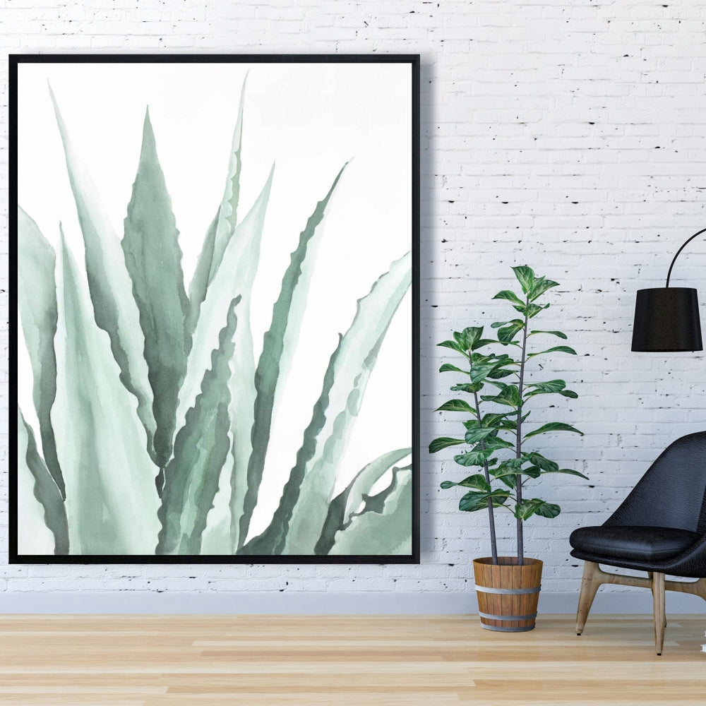 Watercolor Agave Plant Canvas | Botanical Home Decor Art