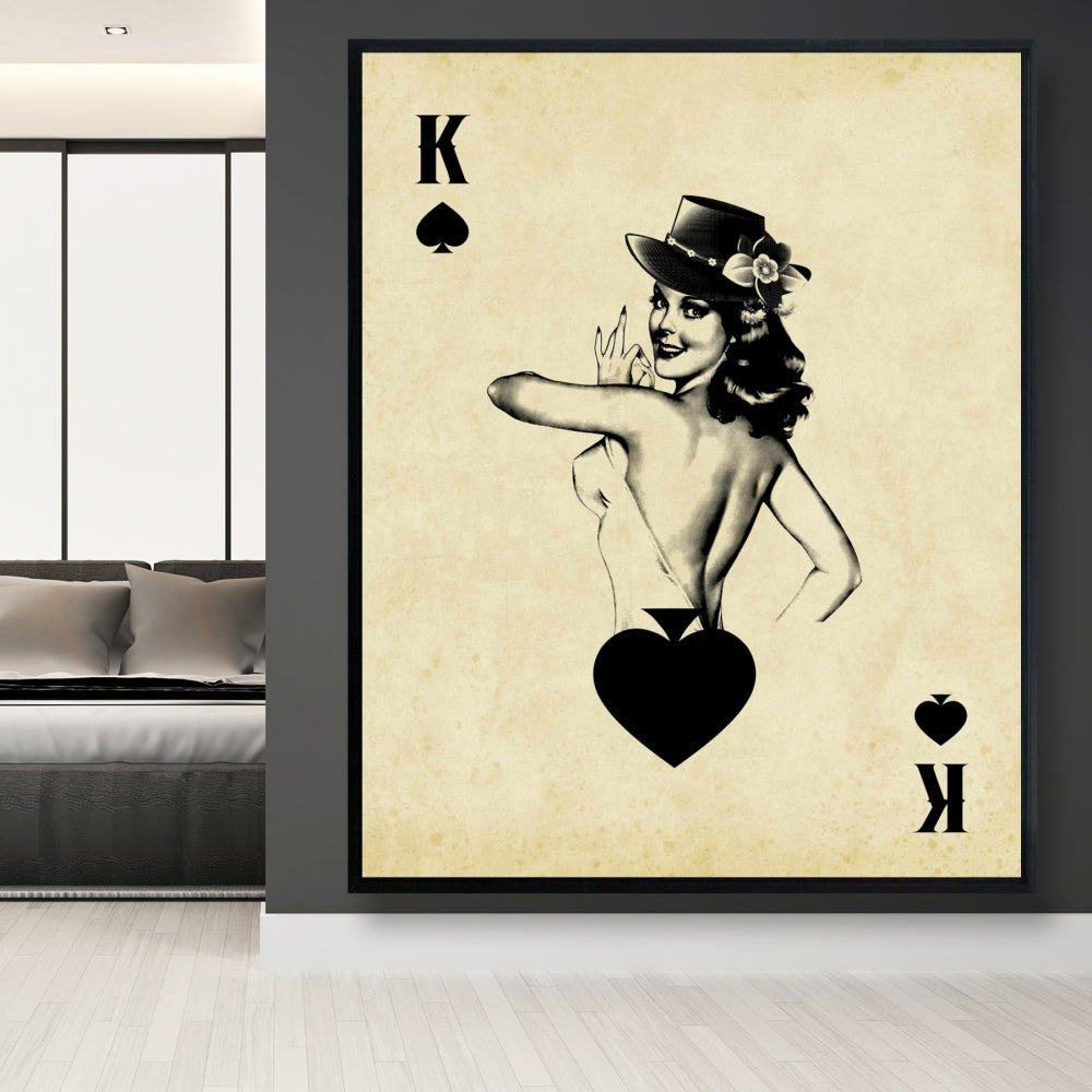 King of Spades Canvas | Man Cave Hobbies Home Decor Art