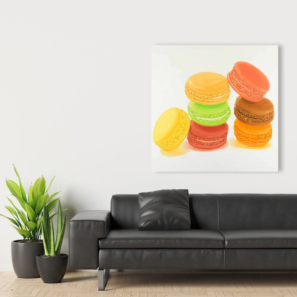Delicious Macaroons Kitchen Canvas | Home Decor Wall Art
