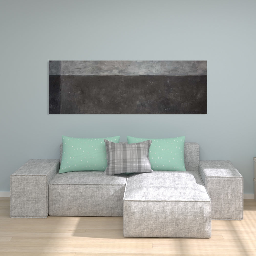 Shades of Gray Abstract Industrial Canvas - Home Decor Art