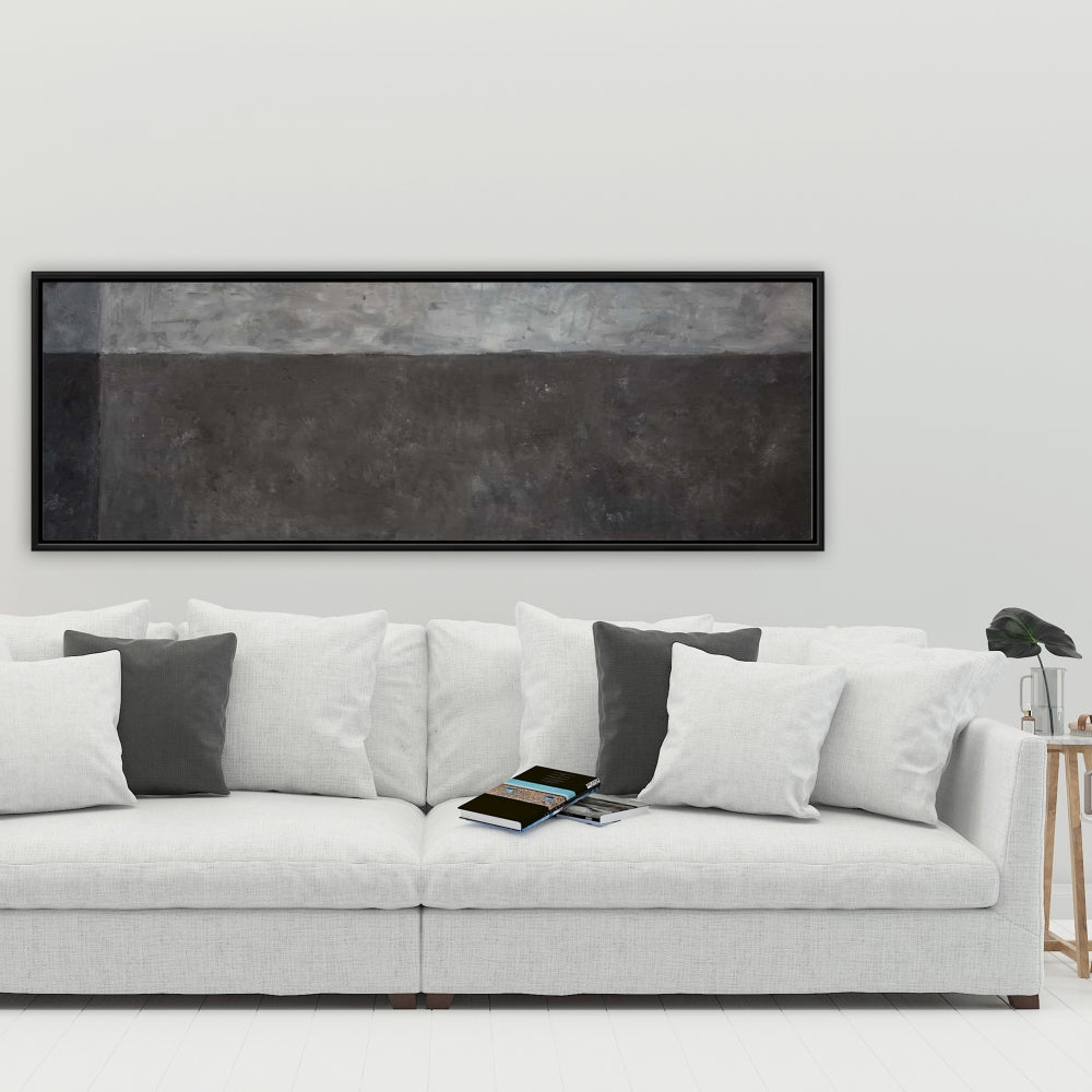 Gray Abstract Shapes Canvas | Shades of Gray Home Decor