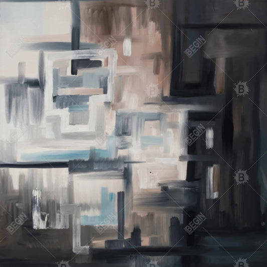 Brown Abstract Contemporary Canvas - Nought Home Decor Art