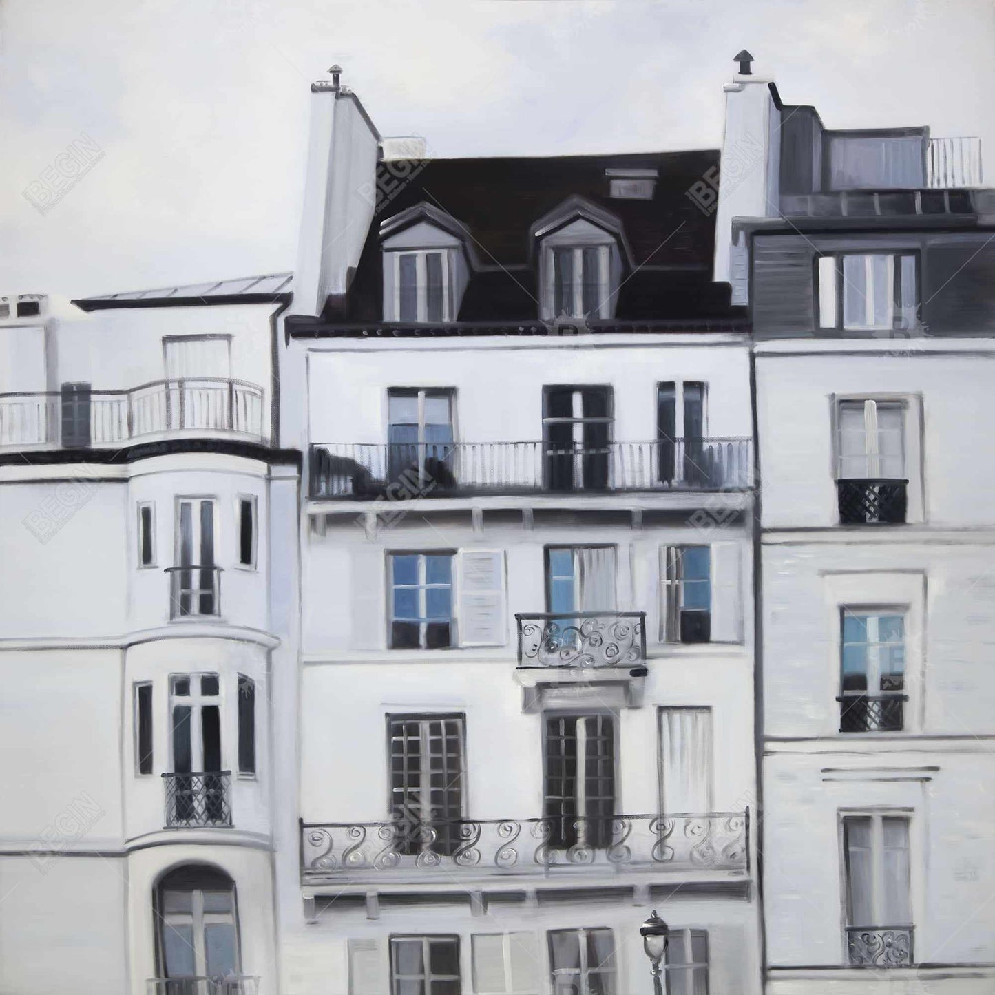 Building Industrial Cities Canvas - Seine River Home Decor Art