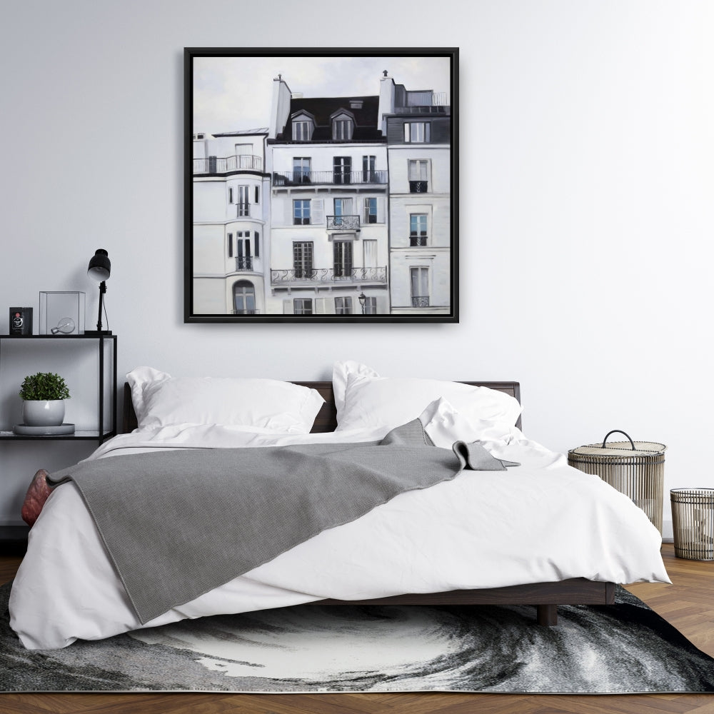 Building Industrial Cities Canvas - Seine River Home Decor Art