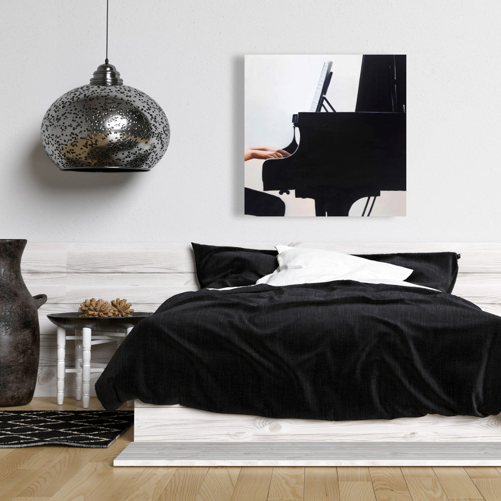 Romantic Musical Melody White Canvas - Home Decor Art