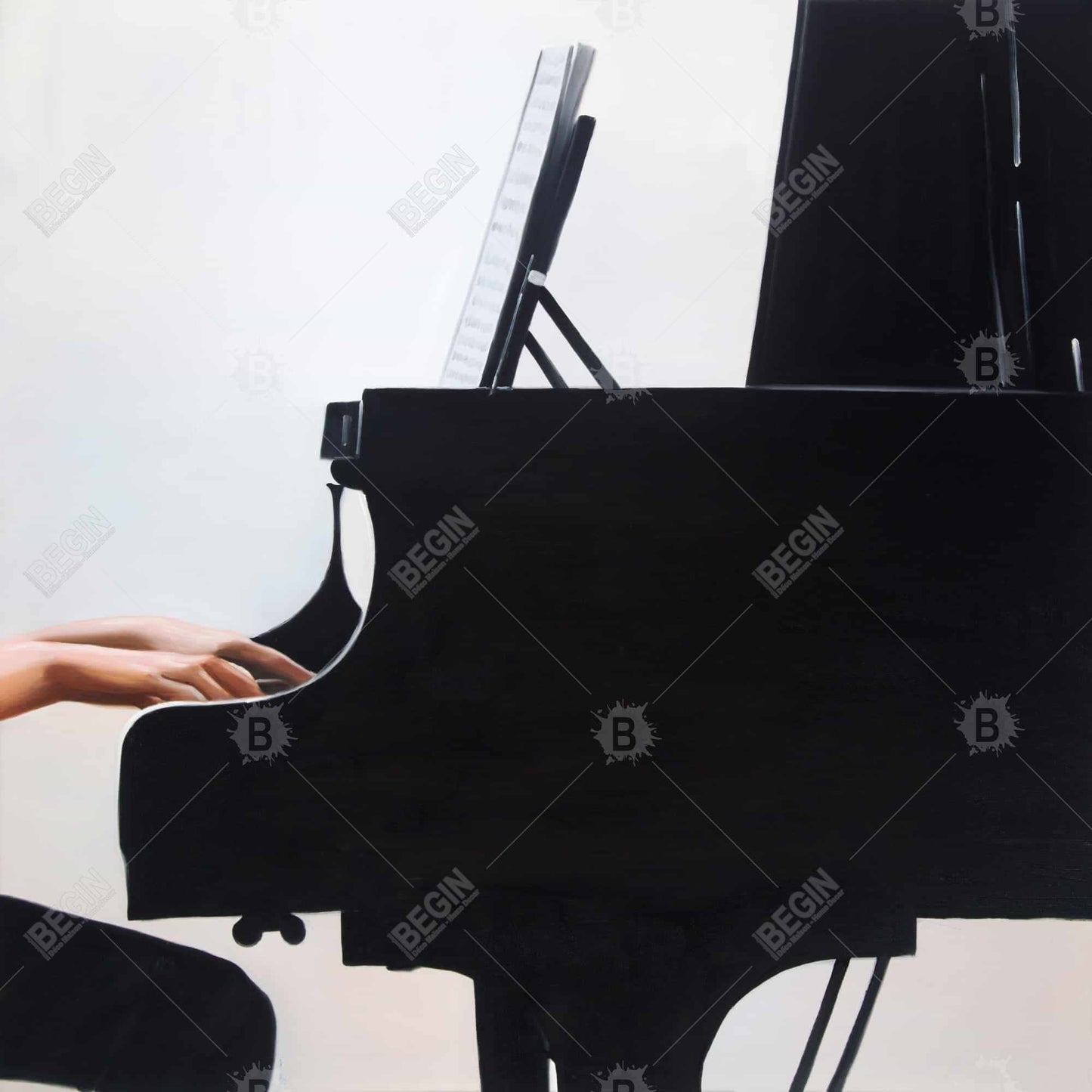 Romantic Musical Melody White Canvas - Home Decor Art