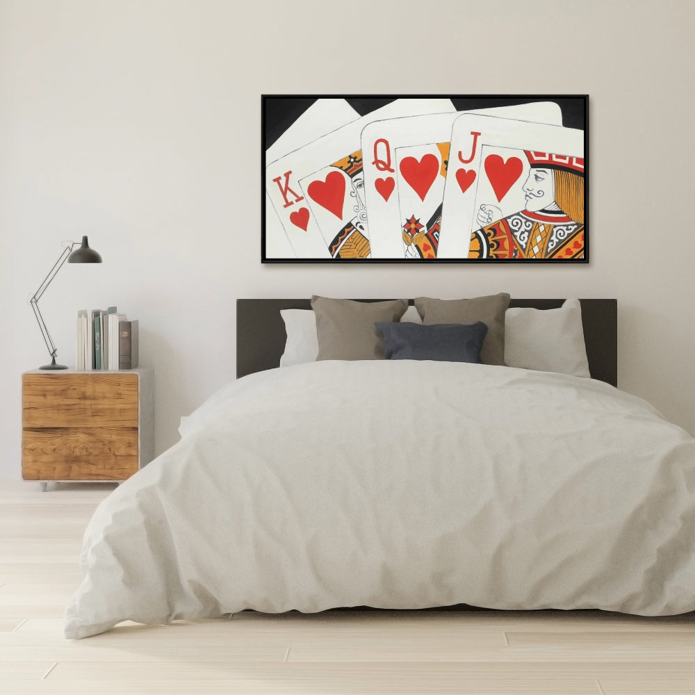 Toile « Cœur Royal Flush » | Décoration pour homme | Art encadré