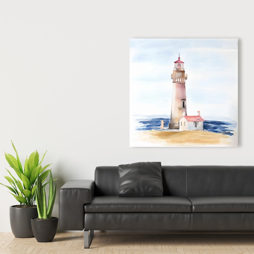 Oregon Yaquina Head Lighthouse Canvas | Coastal Bedroom Decor