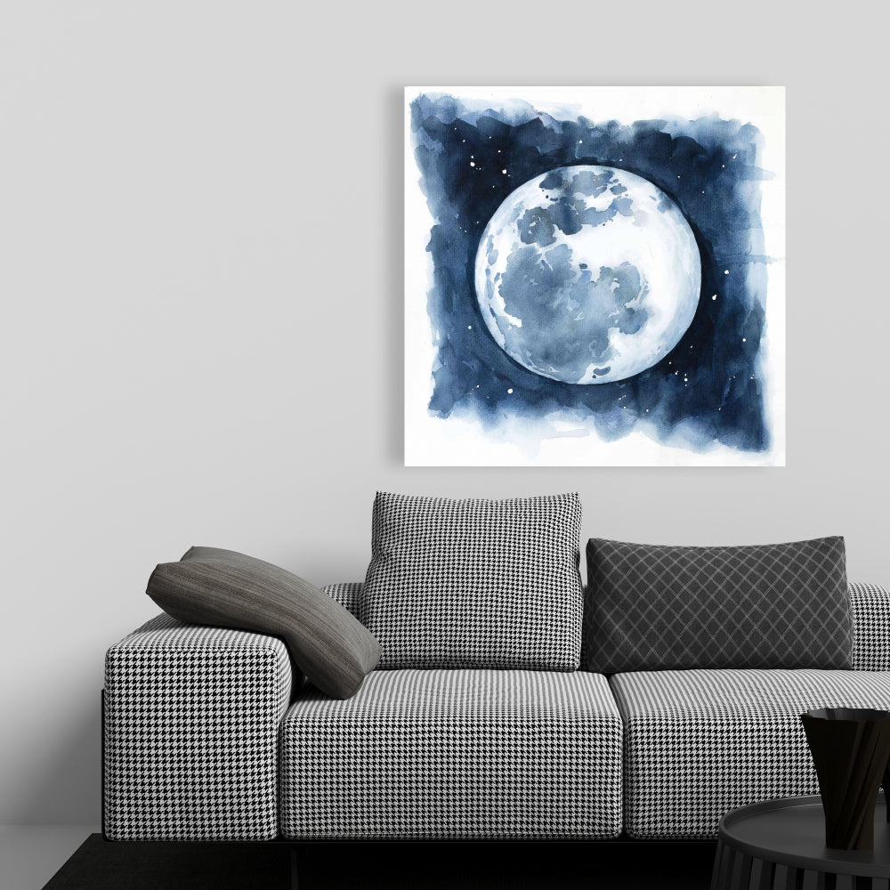 Toile « Vue satellite de la Terre » | Décoration de chambre à coucher Galaxy