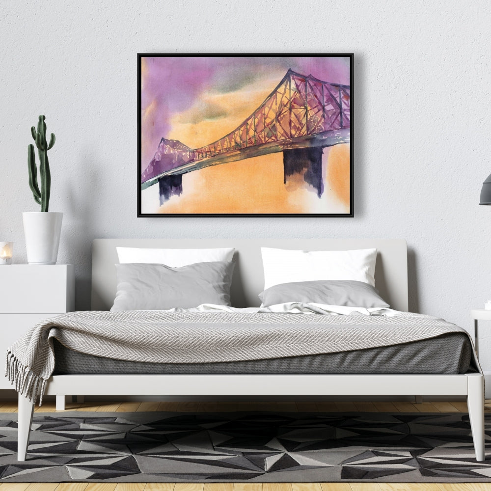 Toile encadrée du pont Jacques-Cartier à Montréal | Décoration intérieure