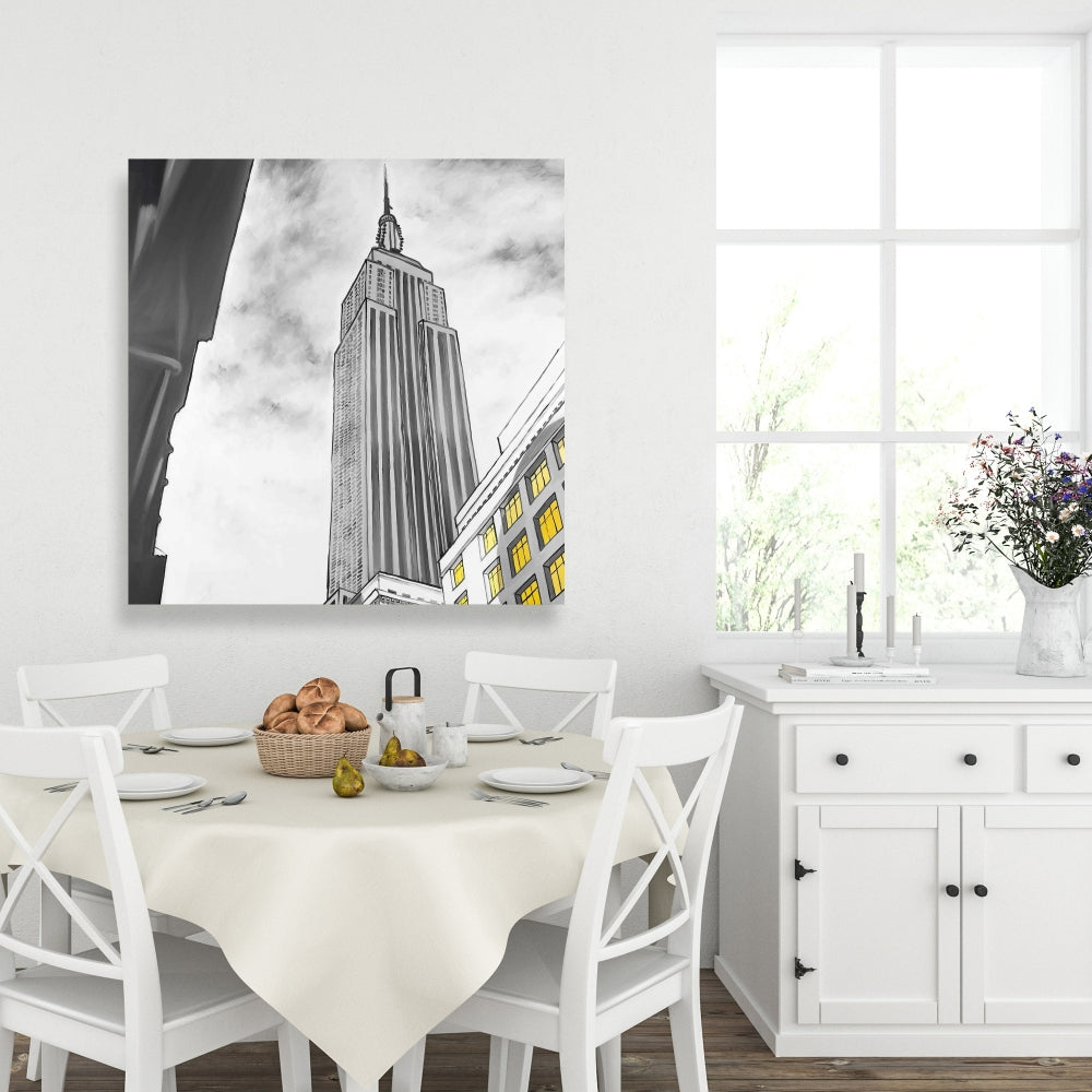 Empire State Building Outline Canvas | Home Decor Wall Art