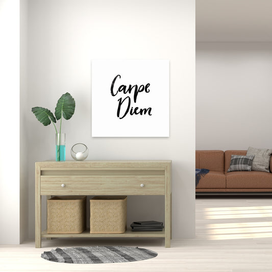 Toile de motivation Carpe Diem – Décoration de chambre blanche