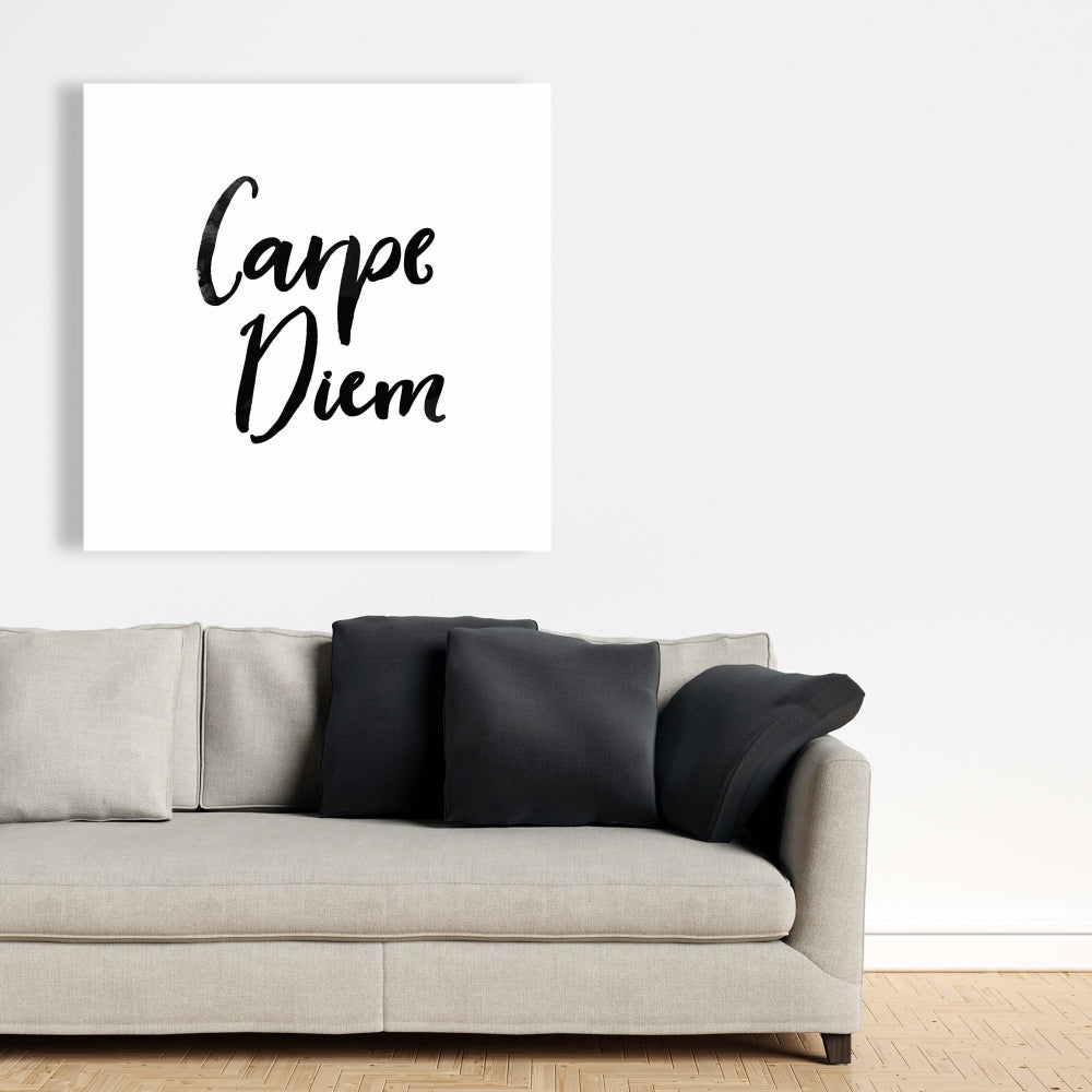 Carpe Diem Motivational Canvas - White Bedroom Home Decor