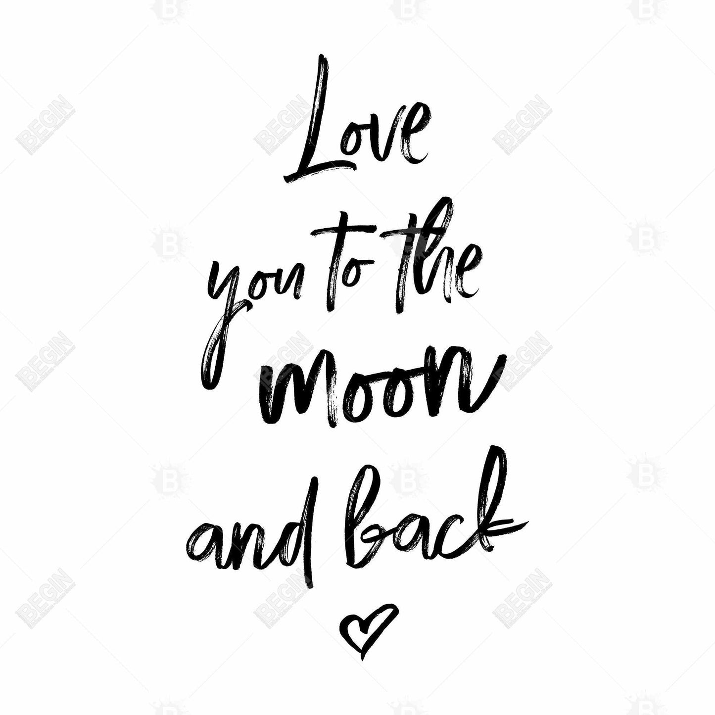 Love You to the Moon and Back Canvas | Romantic Home Decor