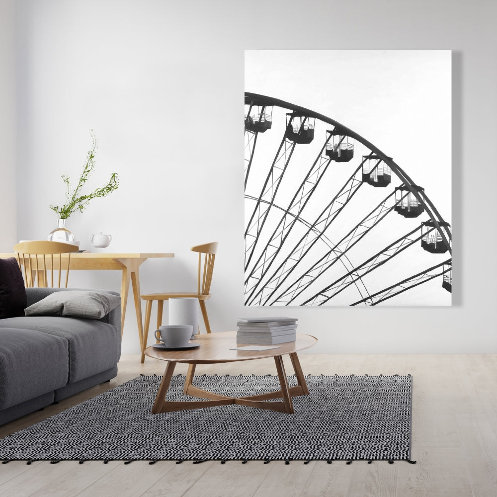 Quarter Ferris Wheel Canvas | Monochrome Hobbies Home Decor