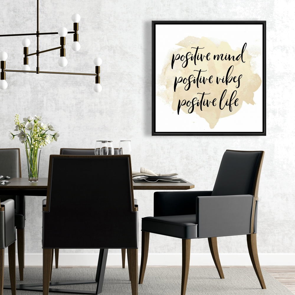 Positive Mind Positive Vibes Canvas | Bedroom Spiritual Decor