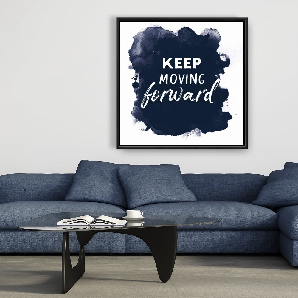 Keep Moving Forward Minimalist Framed Canvas | Home Decor