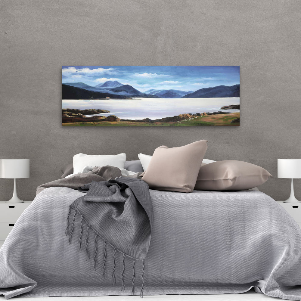 Blue Coastal Canvas - Scottish Highlands Day - Home Decor