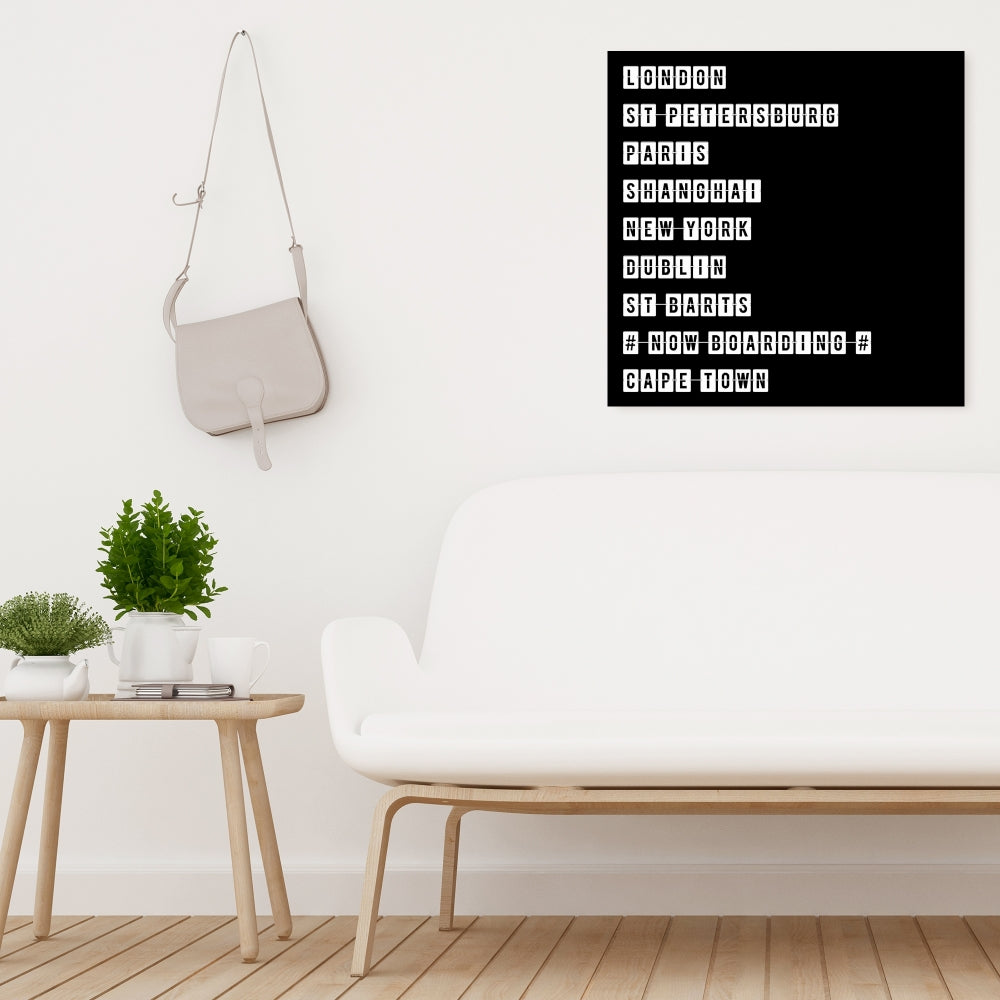 Industrial Cities Bedroom Canvas - Table of Big Cities Decor