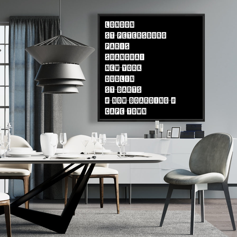 Tableau des grandes villes, toile industrielle pour chambre à coucher | Décoration d'intérieur