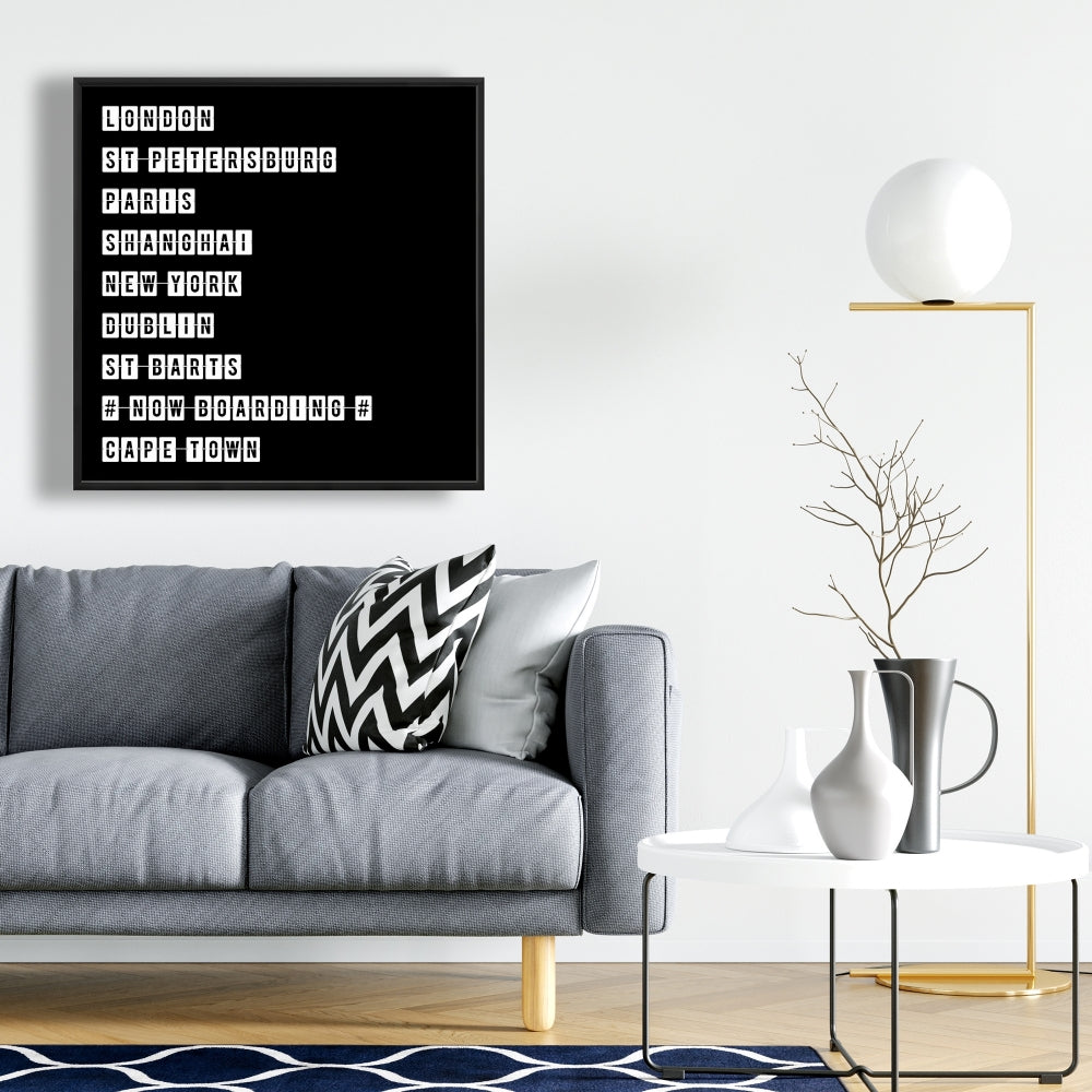 Tableau des grandes villes, toile industrielle pour chambre à coucher | Décoration d'intérieur