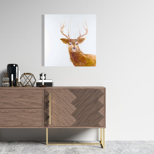 Toile abstraite « Cerf » | Décoration murale contemporaine