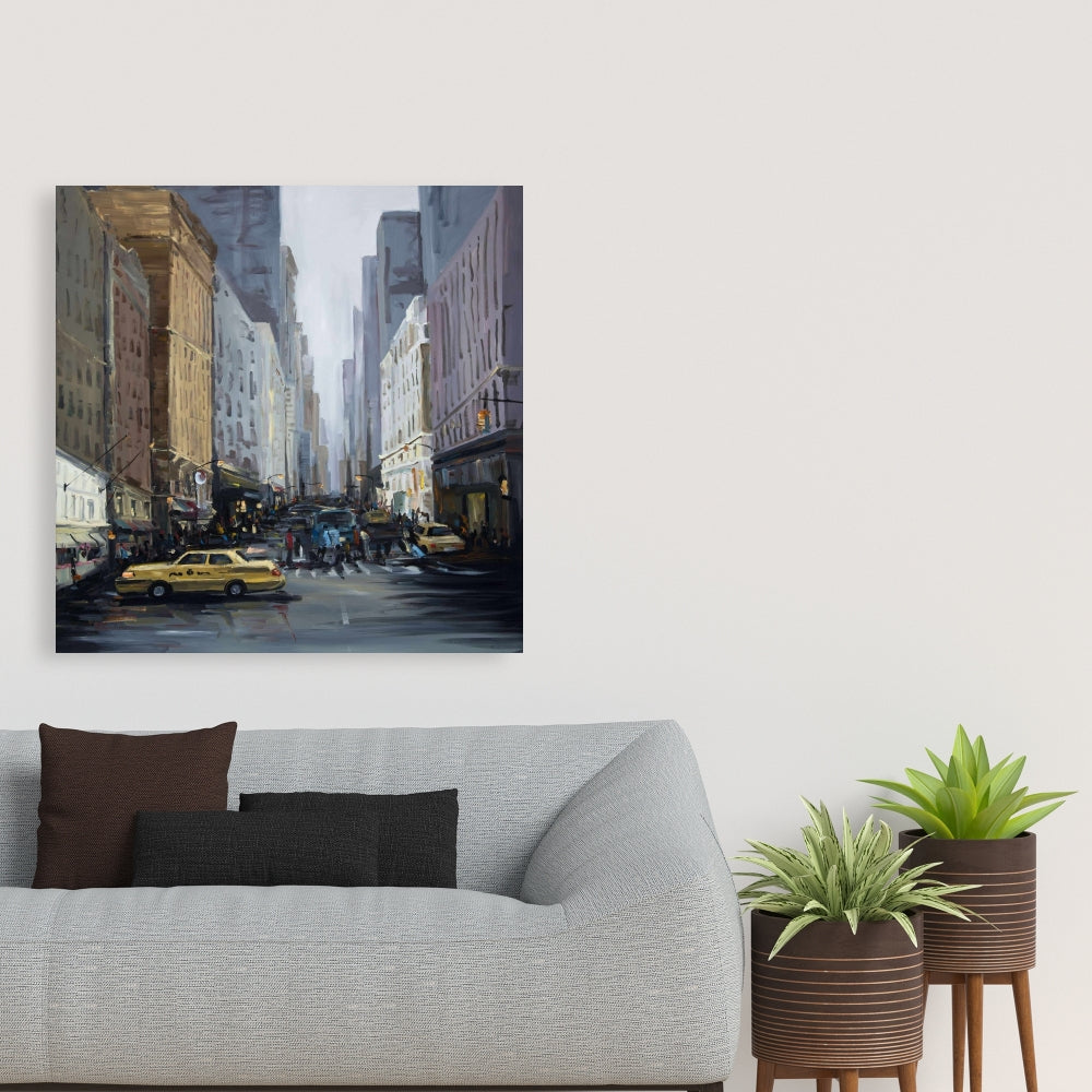 Brown Industrial Cities Canvas - In the City Home Decor Art