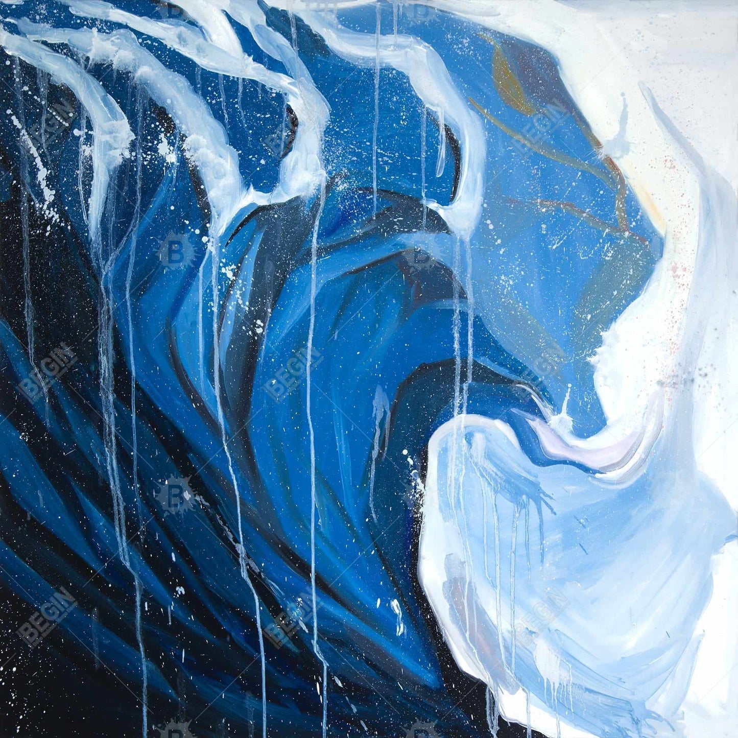Abstract Wave in Motion | Modern Sea Canvas for Home Decor