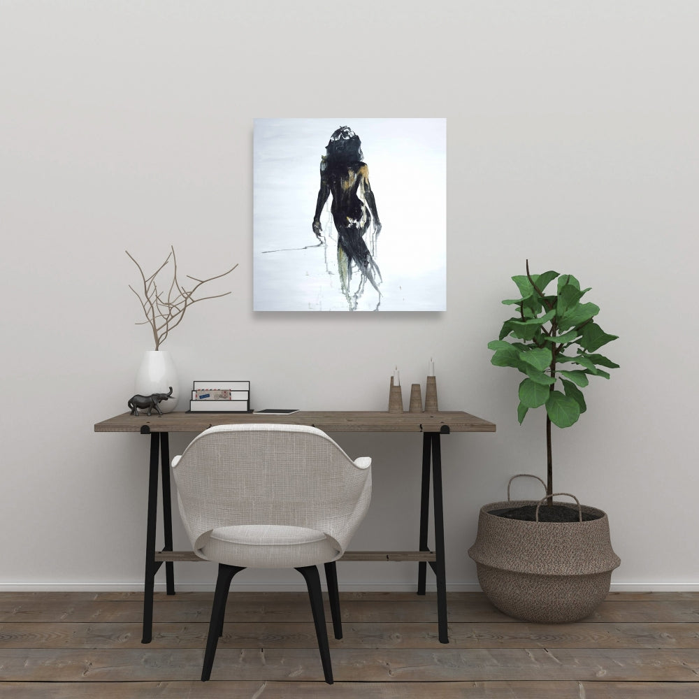 Abstract Woman Silhouette Canvas - Black Figurative Home Decor