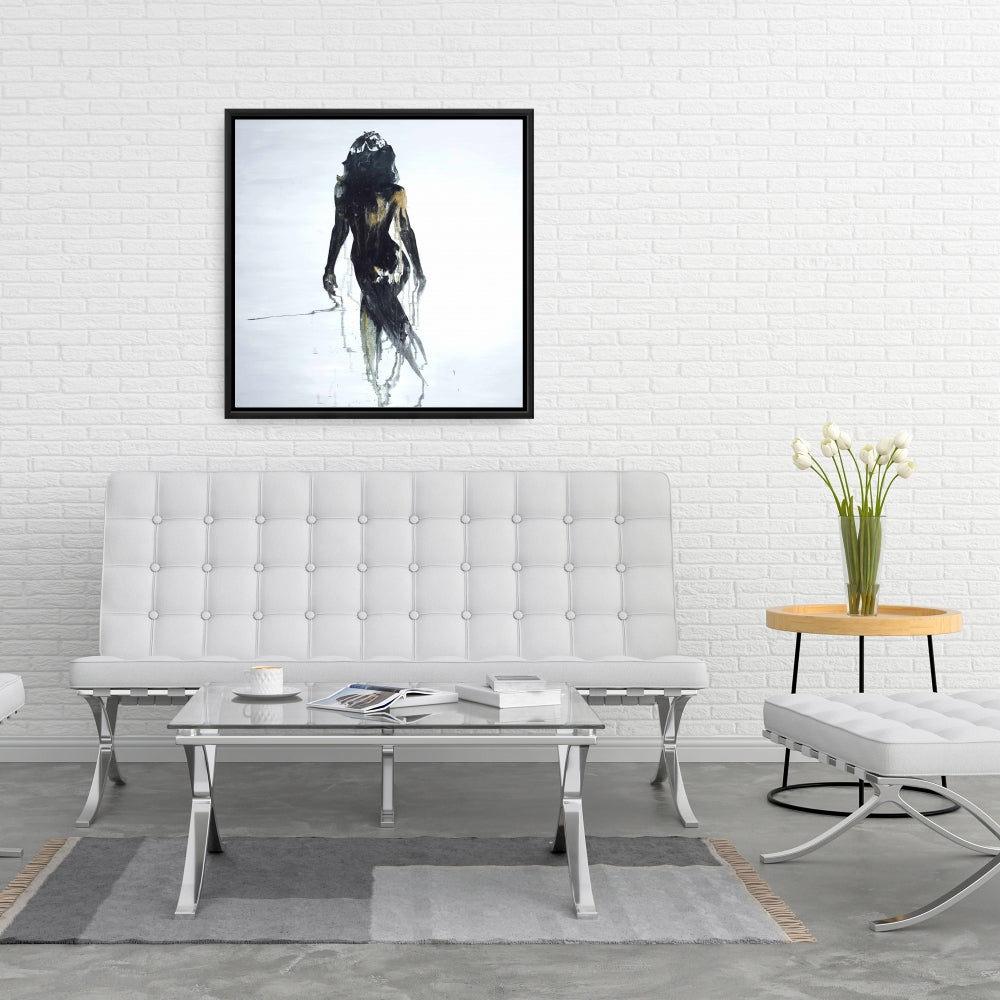 Monochrome Woman Silhouette Canvas | Abstract Home Decor
