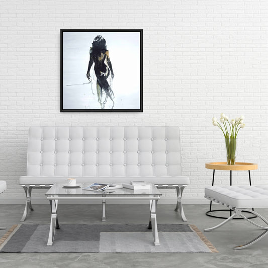Monochrome Woman Silhouette Canvas | Abstract Home Decor