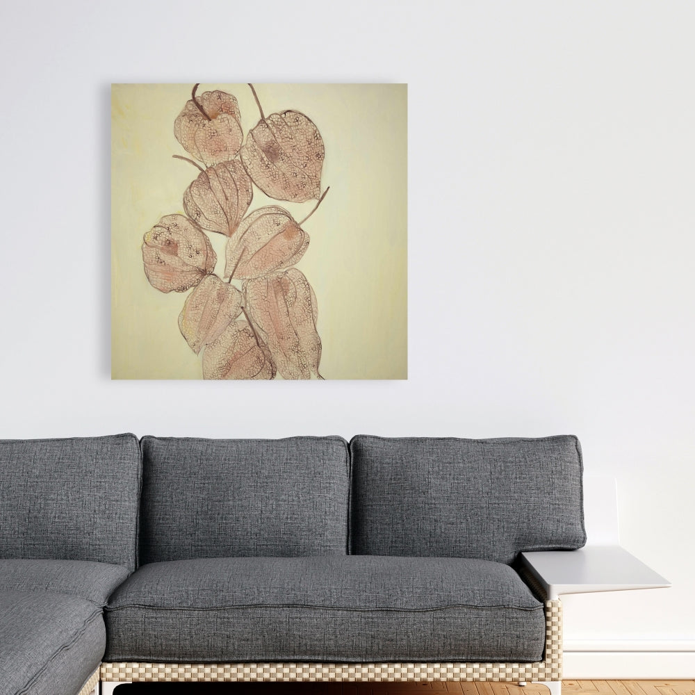 Rustic Floral Bedroom Canvas | Closed Ground Cherries Decor
