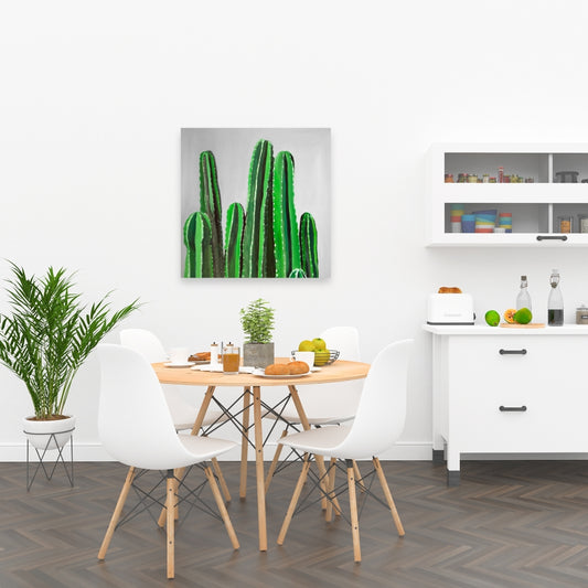 Bougies en toile Cactus – Art botanique exotique pour la décoration intérieure