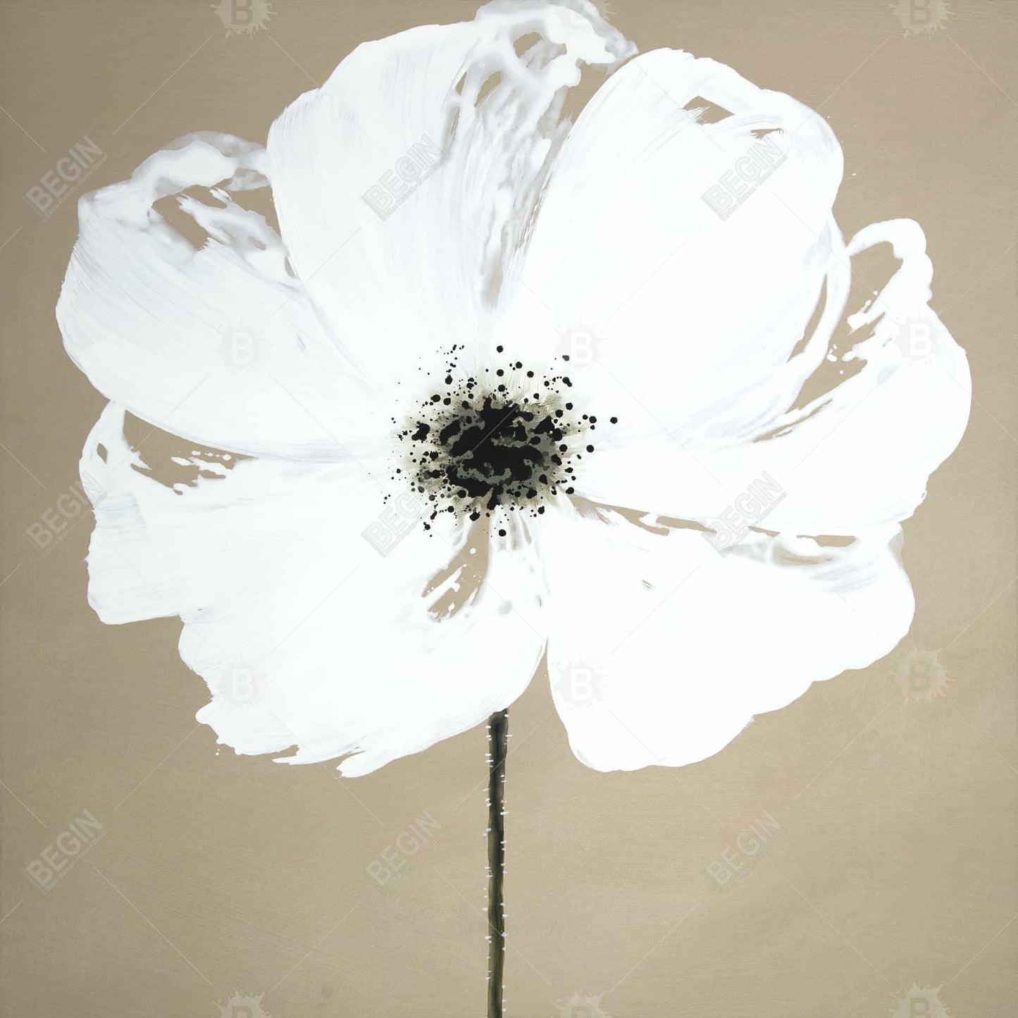 Abstract Color Splash Flower | Floral Hygge Canvas for Bedroom