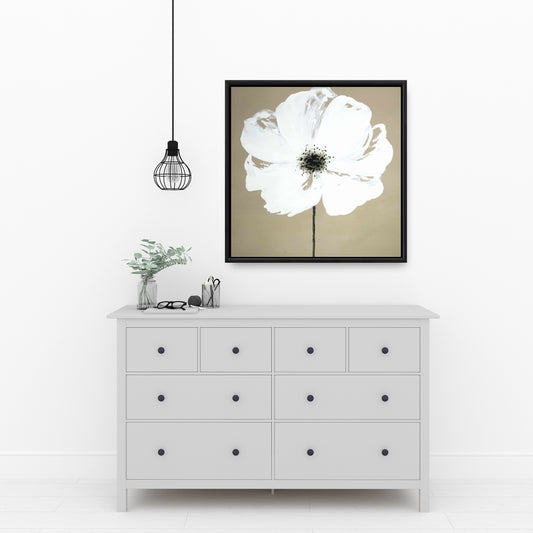 Fleur abstraite colorée | Toile Hygge florale pour chambre