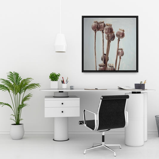 Toile « Coquelicot sépia » | Décoration murale florale et botanique