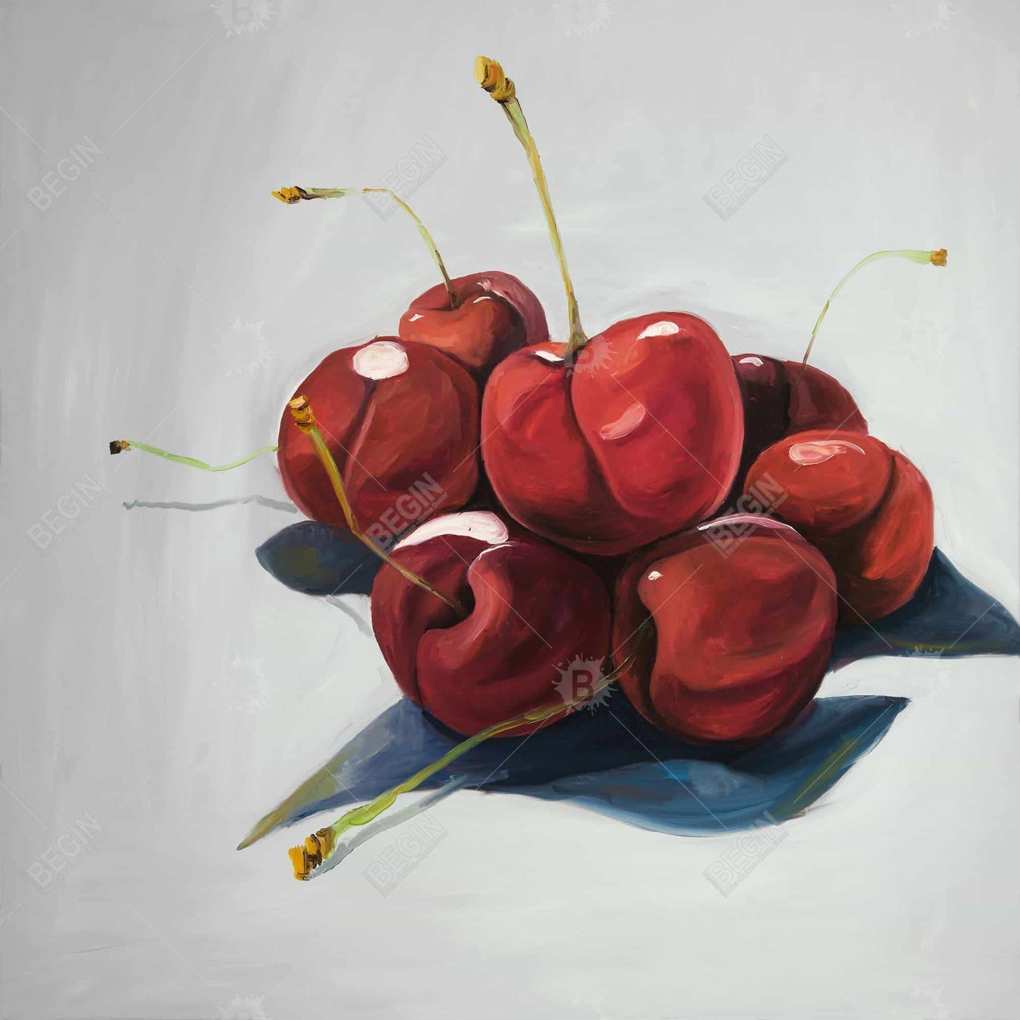 Pile of Cherries Canvas - Food Kitchen Decor | Framed Wall Art