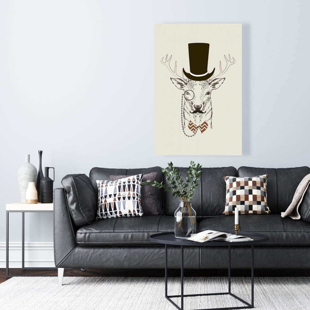 Aristocrat Roe Deer Canvas - Deer Brown Animals Home Decor