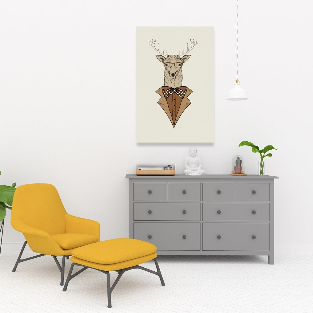 Brown Deer Animals Canvas | Deer with Brown Coat Home Decor