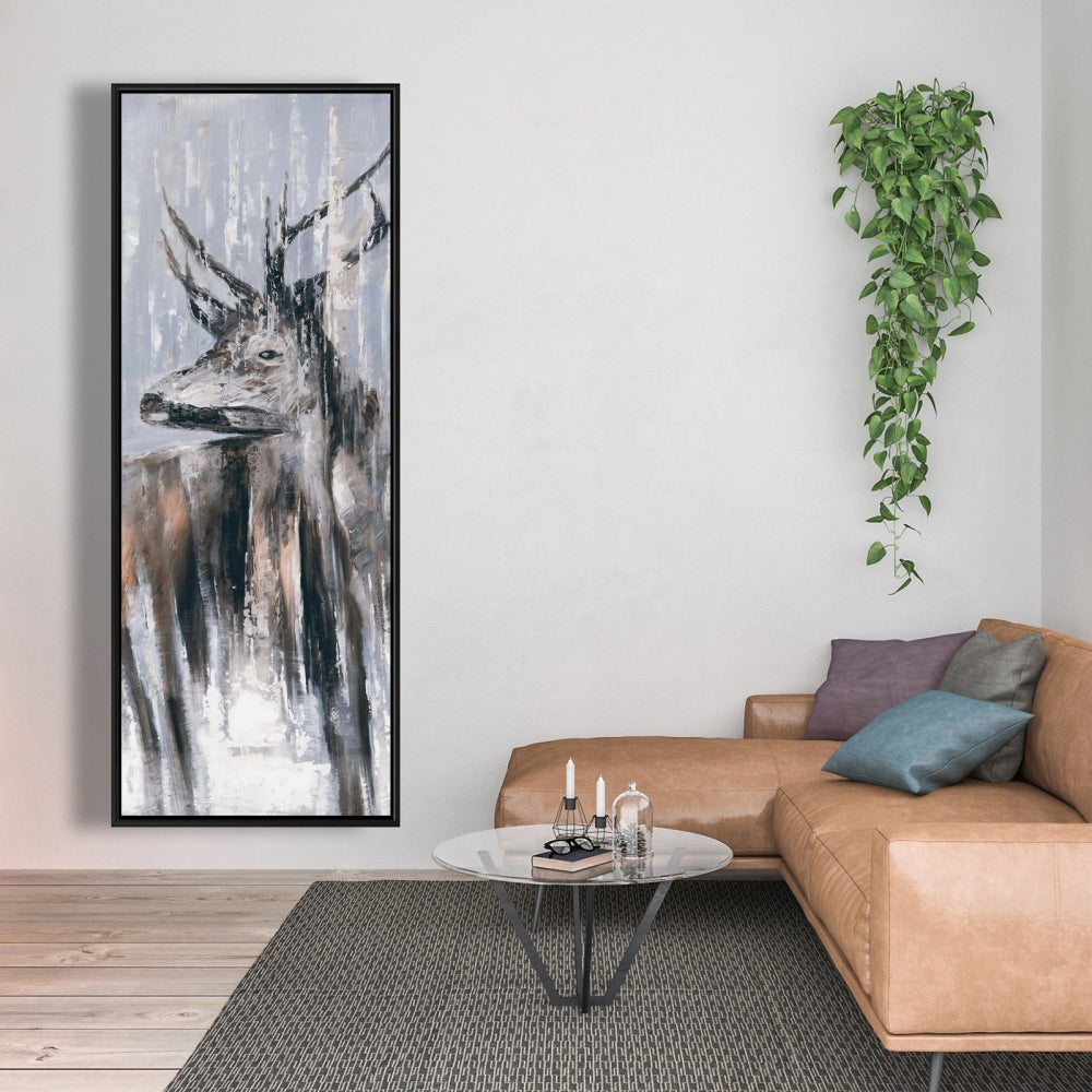 Toile « Cerf dans la forêt » | Décoration murale moderne pour chambre à coucher