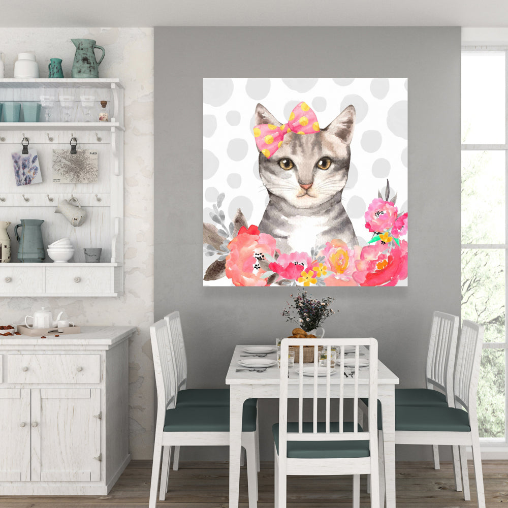 Charming Cat Bedroom Canvas | Home Decor for Pet Lovers