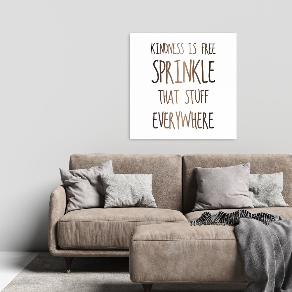 Kindness is Free Canvas | Motivational Bedroom Wall Art Decor