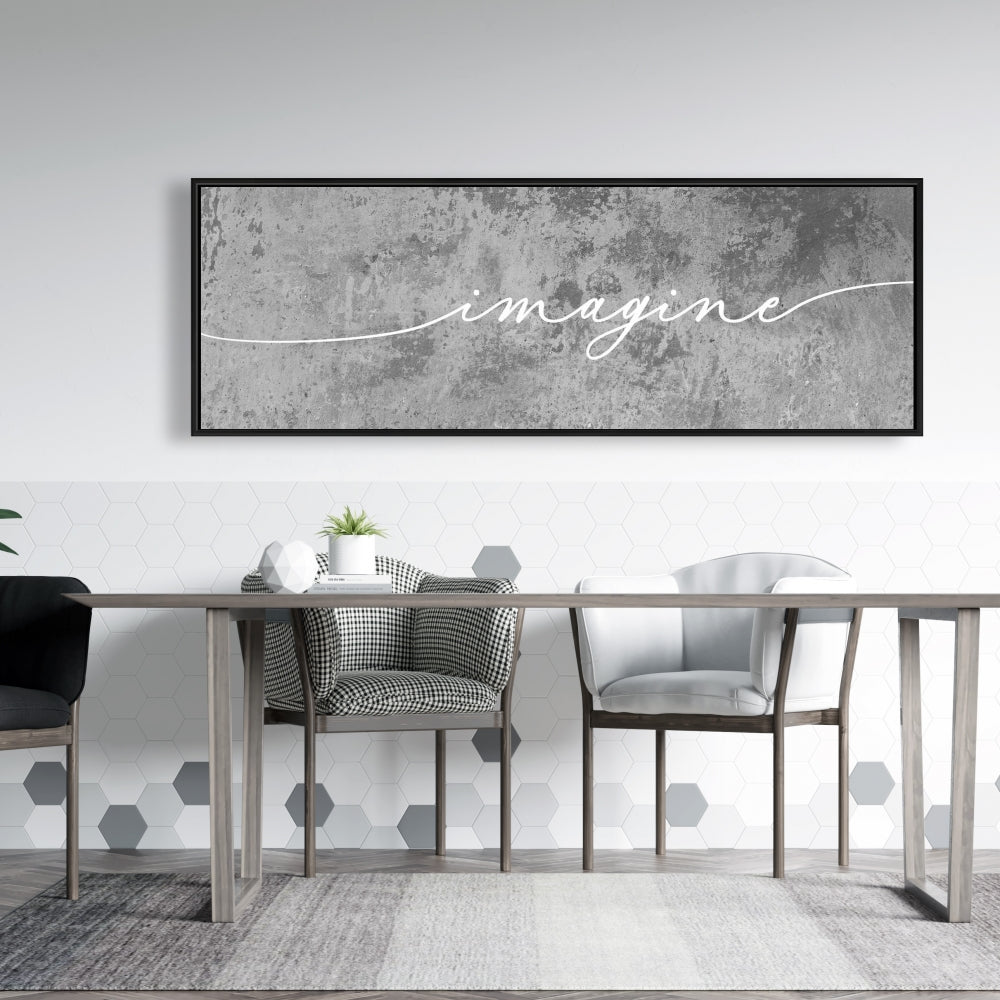 Toile encadrée Imagine - Décoration d'intérieur motivante, citations